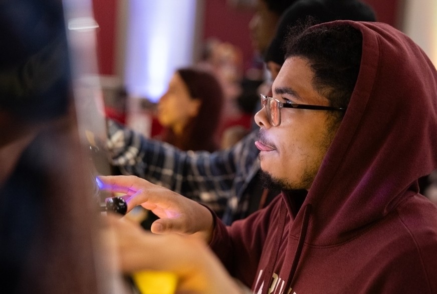 Mesmerized by the slots...